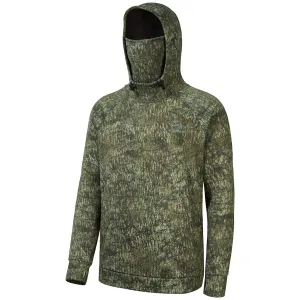 Men’s Fleece Hoodie with Neck Gaiter FS18M - Mossy Wood -No Logo at Sleeve / Small