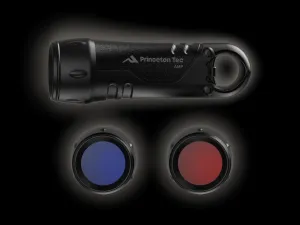 AMP RBW - Black , 1 white LED w/ Interchangeable red & blue Lenses