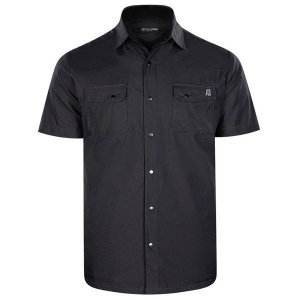 Men's Stone Glacier Breaks Snap Button Up Shirt  Carbon