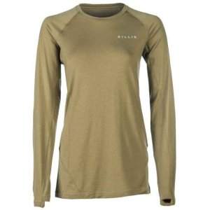 Killik Women's Merino Long Sleeve Base Layer Shirt - Dark Green