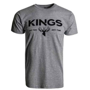 Kings Camo Men's Any Tag Any Time Short Sleeve Casual Shirt - Heather Grey