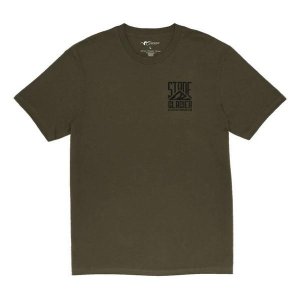 Men's Stone Glacier Lockup Mountain T-Shirt XLarge Army Green