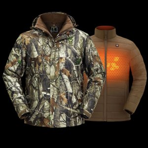 FLASH SALE Men's 3-in-1 Heated Jacket with Battery Pack Hunting Jacket