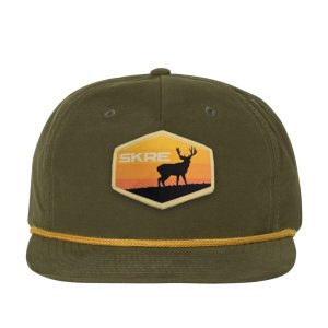 Mule Deer Sunset Patch Hat - Flat Brim