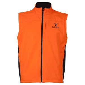 Kings Camo Men's Softshell Hunting Vest - Blaze Orange
