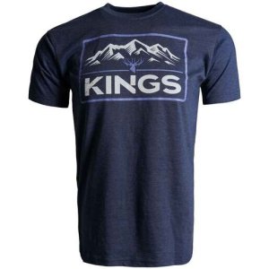 Kings Camo Men's Peak Short Sleeve Casual Shirt - Heather Denim