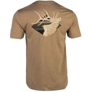Killik Men's Steller Elk Short Sleeve Casual Shirt - Coyote Brown Heather