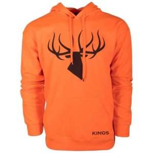 Kings Camo Men's Blaze Logo Hunting Hoodie - Blaze Orange