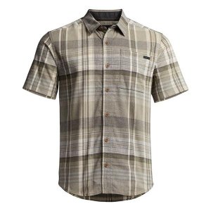 Men's Sitka Ambarry Button Up Shirt  Herb Green Spring Plaid