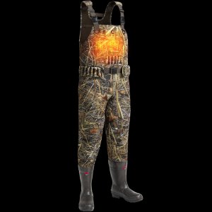TorridSeeker Heated Waders for Men | Chest Waterproof Waders with Neoprene Insulated Bootfoot | Heated Waterfowl Hunting Bibs for Cold Weather