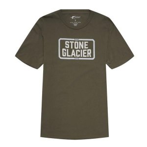 Men's Stone Glacier Plate T-Shirt Medium Green