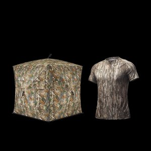 FreshCore Moisture-Wicking Hunting Shirt Vis Series 270 Degree See Through Hunting Blind Bundle