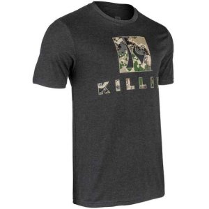 Killik Men's Summit Camo Short Sleeve Casual Shirt - Black