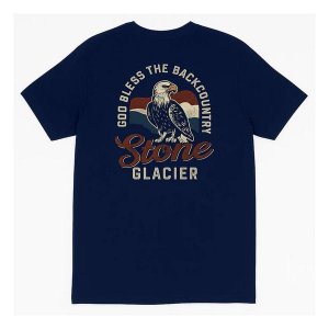 Men's Stone Glacier Patriot T-Shirt 2XLarge Blue