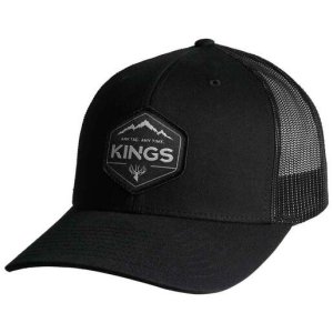 Kings Camo Diamond Elk Patch Adjustable Hat - Black