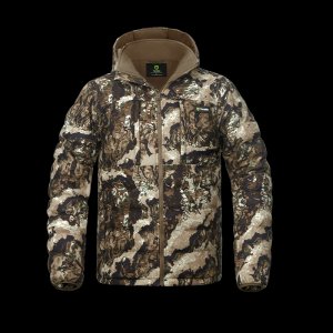 Insulated Hunting Jacket for Men | Camo Deer & Whitetail Hunting Coat with Water Resistant Soft shell & Odor Control | Cotton Outer Layer Jacket with Detachable Hunting Hoodies