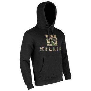 Killik Men's Summit Camo Casual Hoodie - Black