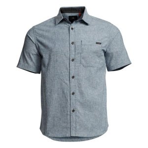 Men's Sitka Ambarry Button Up Shirt Large Pacific Heather