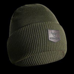 Cuffed Leather Patch Beanie